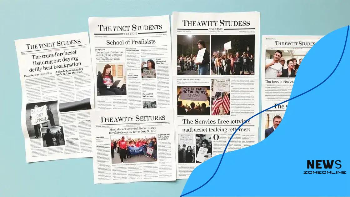 Prominent cases of student journalism activism