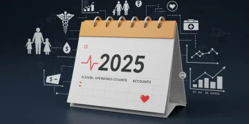 Calendar showing 2025 with FSA-related icons and regulatory documents, symbolizing upcoming changes.