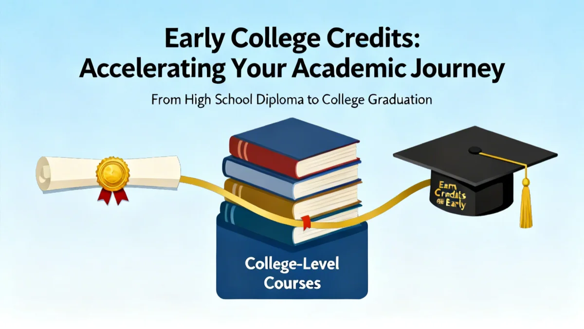 Student's academic journey from high school to college graduation with early credits