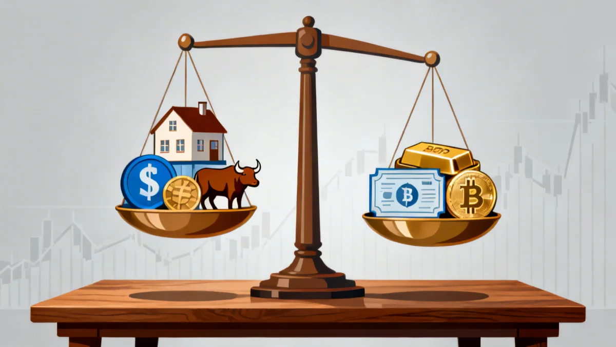 Diversified investment portfolio balancing various asset classes for optimal returns.