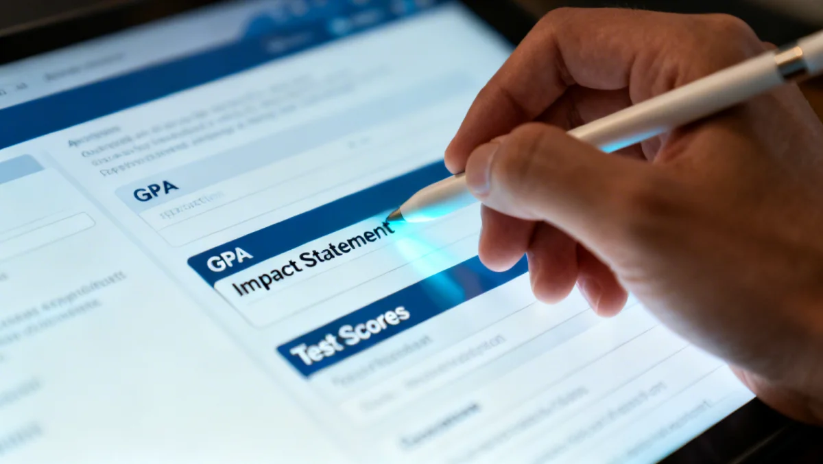 Applicant emphasizing impact statement on digital graduate application